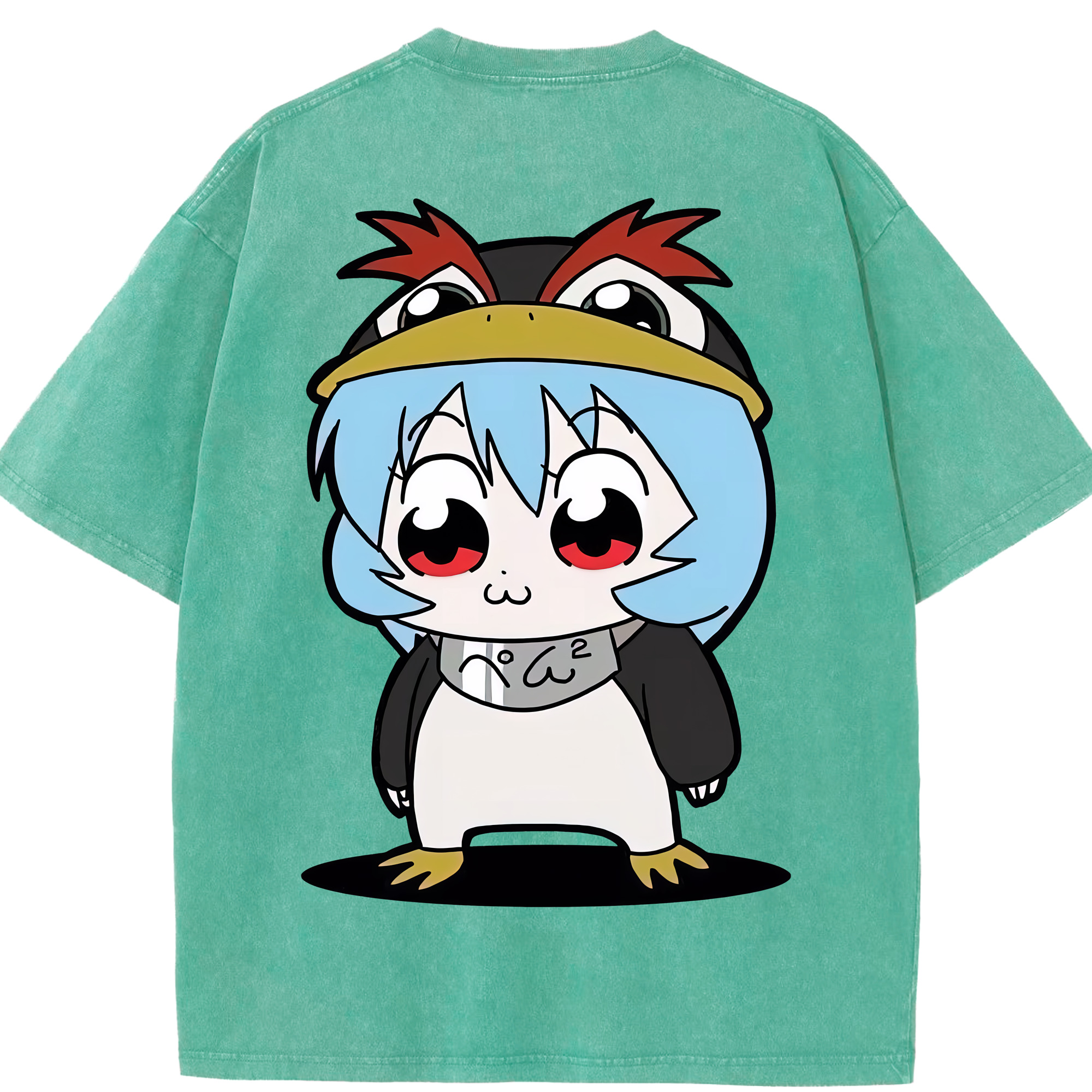 （画像用） EVA 新世紀エヴァンゲリオン 綿100% ヴィンテージ風 半袖Tシャツ（背面プリント）